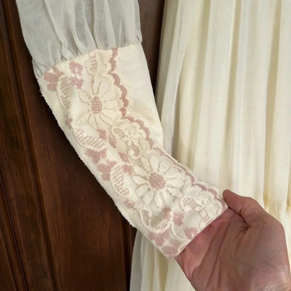 Vintage Jessica McClintock Gunne Sax Maxi  Dress Size XS Boho Prairie Romantic - Picture 5 of 14
